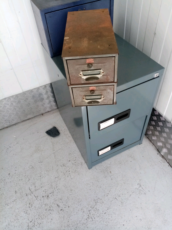 Vintage metal card index 