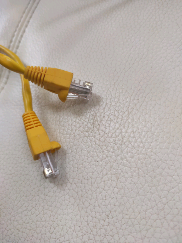 Network cable yellow 1.9 metre long