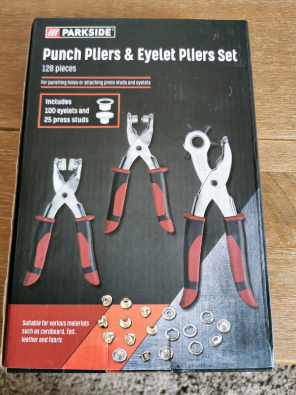 Parkside punch pliers and best sale eyelet pliers set