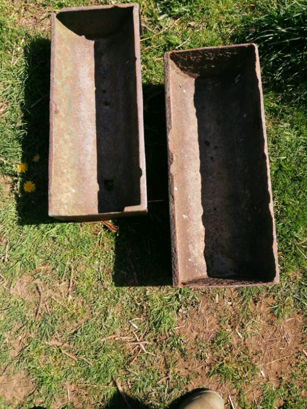Pair of cast iron troughs * garden planters ? * 