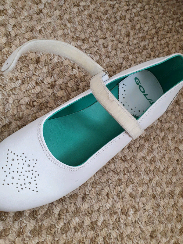 Gola white leather ballet style shoes, size 5