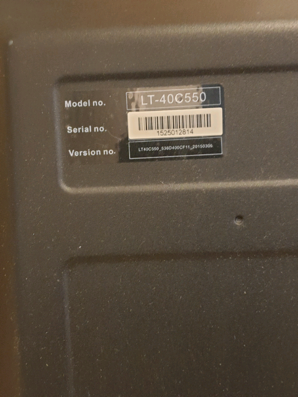 JVC 40 inch Led Tv .model LT-40C550 for repair or Parts 