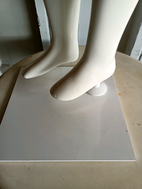 Girl Child mannequin legs - fibreglass with stand