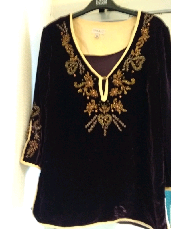 image for Ladies Velvet Tunic Designer 