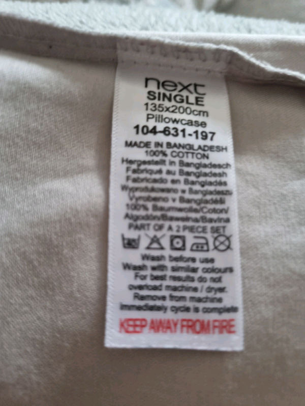 Next Grey Single Single Bedding 