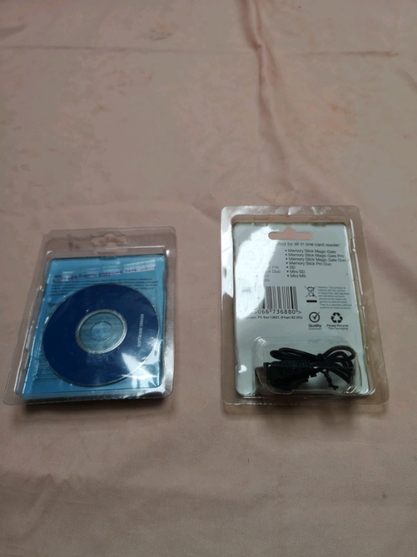 Wireless adapter and usb card reader (both brand new).