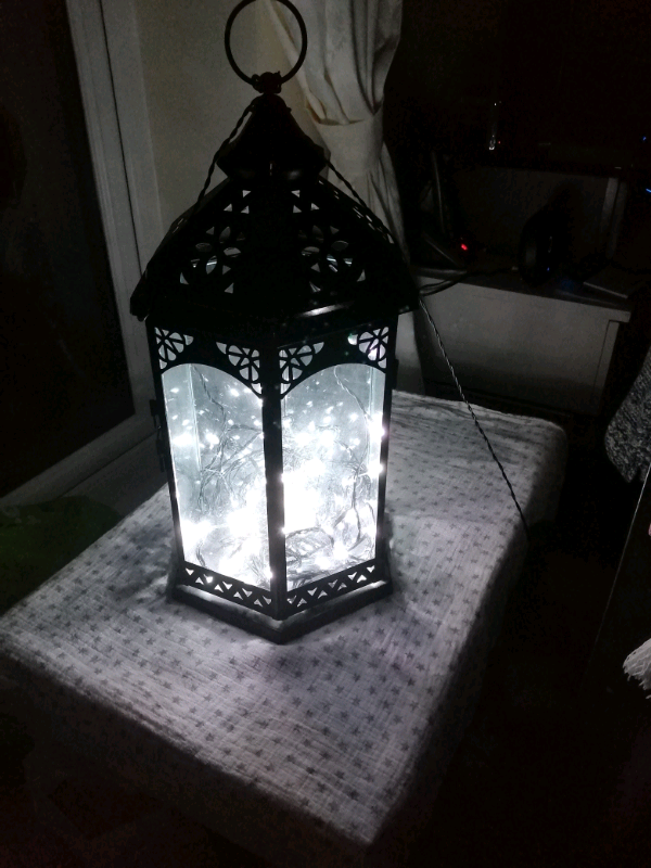 Black hexagonal decorative Lantern