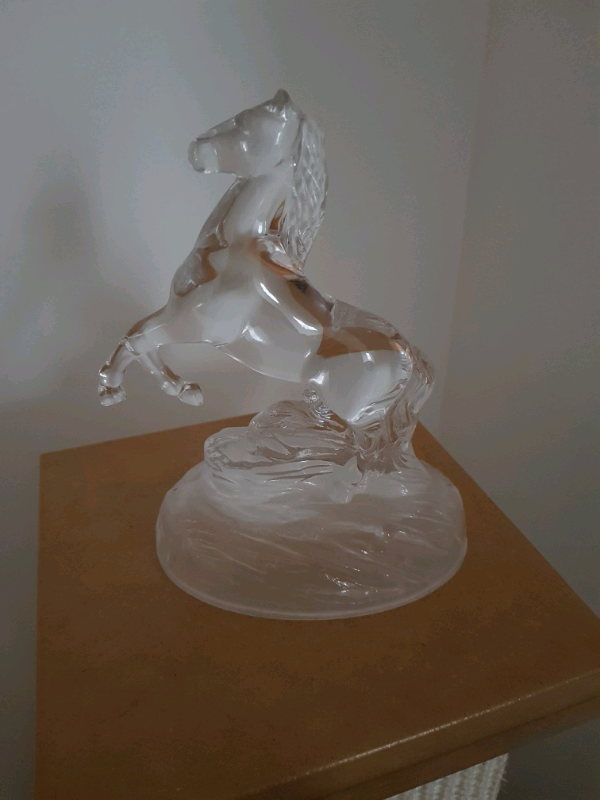 image for RCR REARING HORSE GLASS FIGURINE 