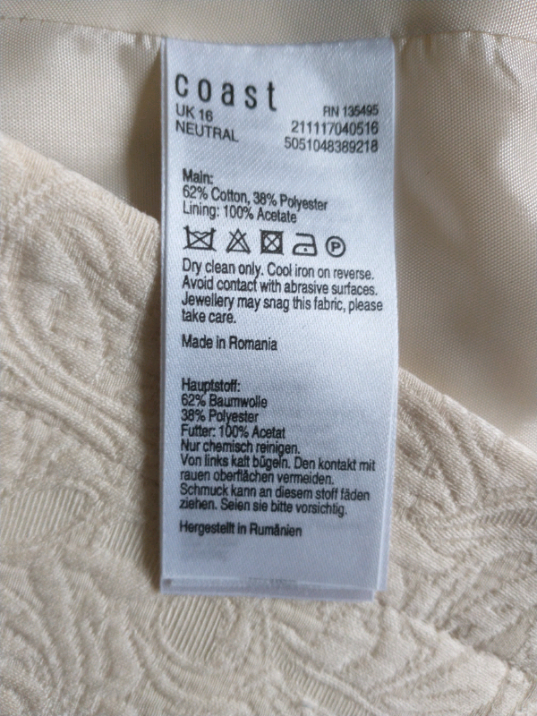 Coast cream short jacket