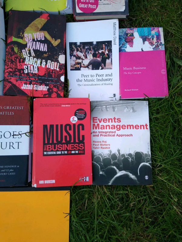 University books. Music Industry Management course