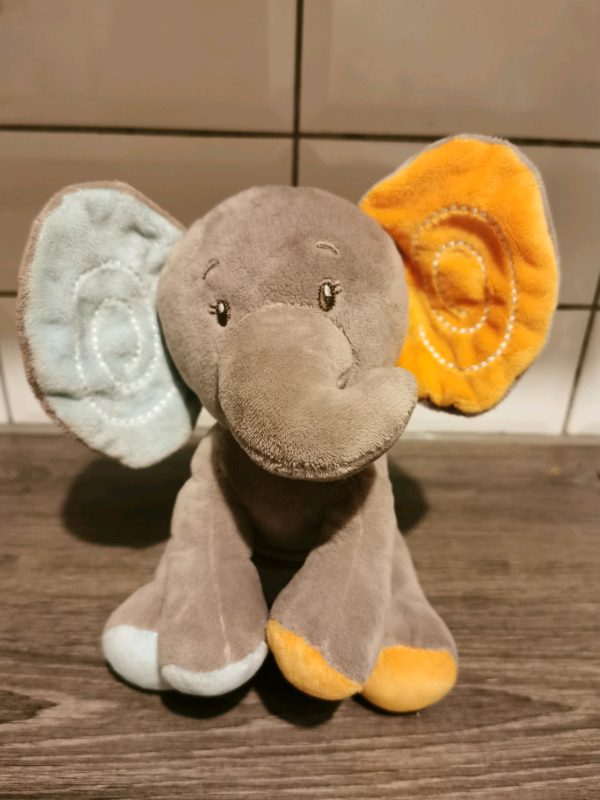 Card Factory Teeny Wonders Elephant Soft Toy Crinkle Ears Embroid eyes