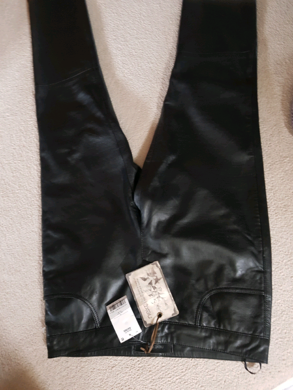 Next Leather black leggings/ trousers size 8 to 10