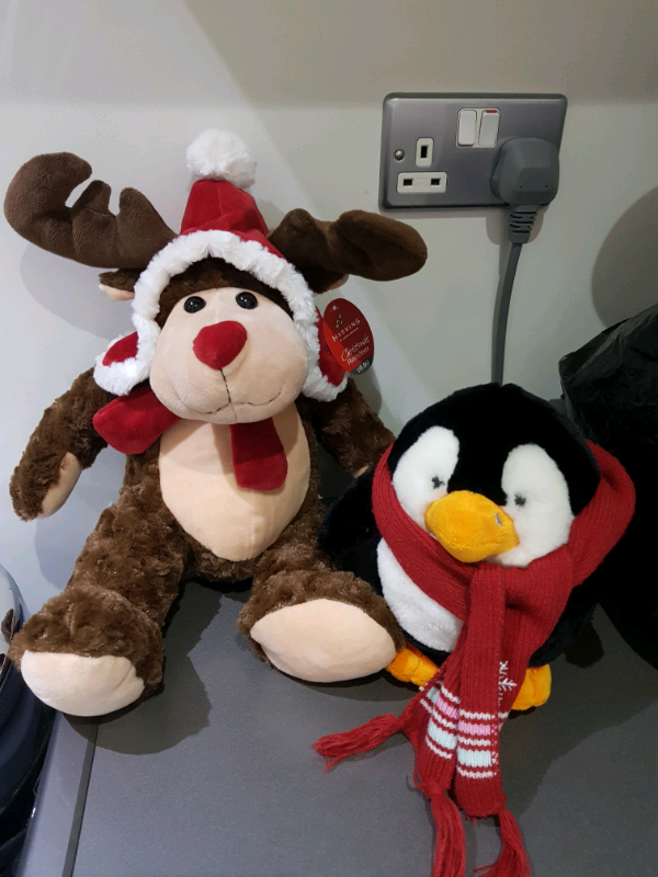 Christmas Reindeer and penguin. Excellent condition..