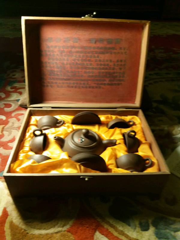 Collectable kids clay tea set.