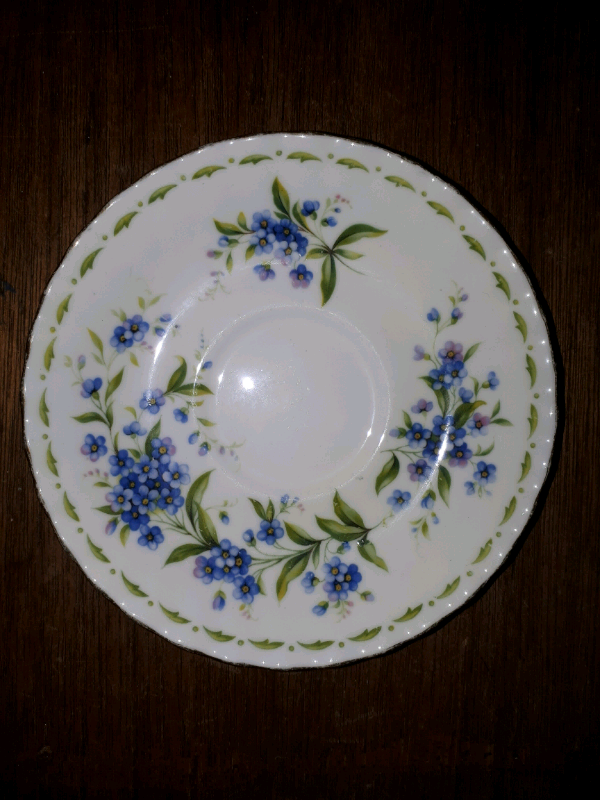 image for Royal Albert bone china saucer - Forget me not design 
