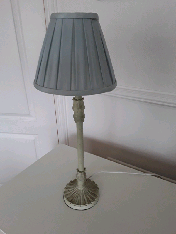 Tall thin blue table lamp with small shade, 22" tall (Peterlee) | in  Peterlee, County Durham | Gumtree