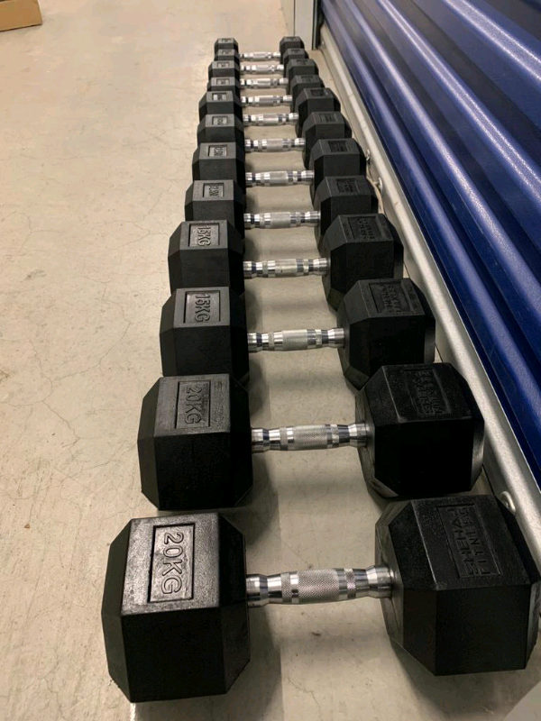 Rubber Hex Dumbbells 2.5kg- 40kg Brand New 