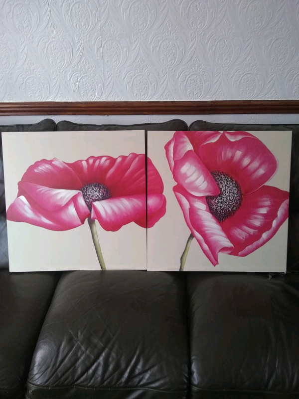 image for 2 poppy canvases