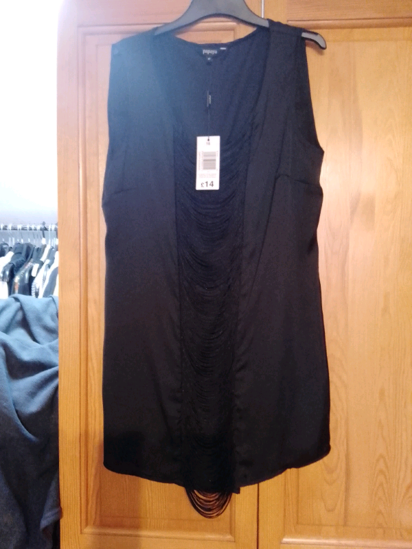 NEW BLACK TOP WITH TAGS size 16