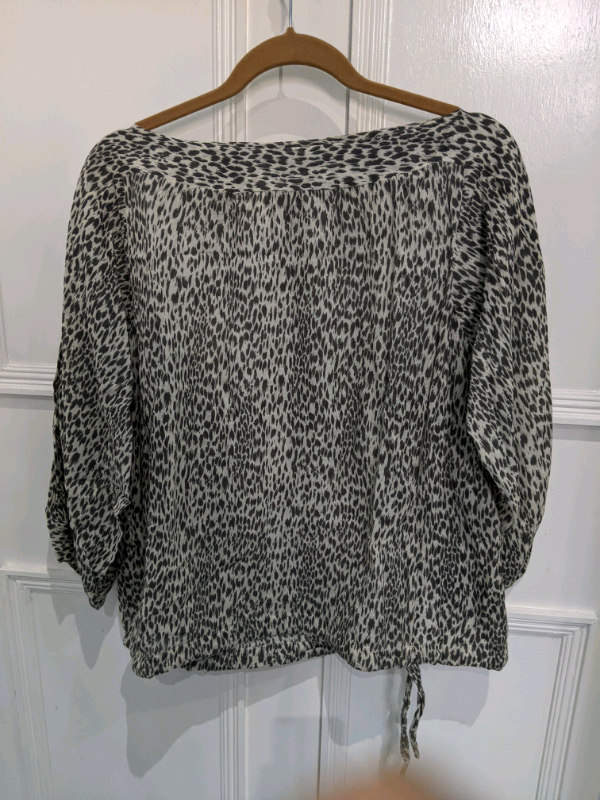 image for Women's All Saints leopard print top.