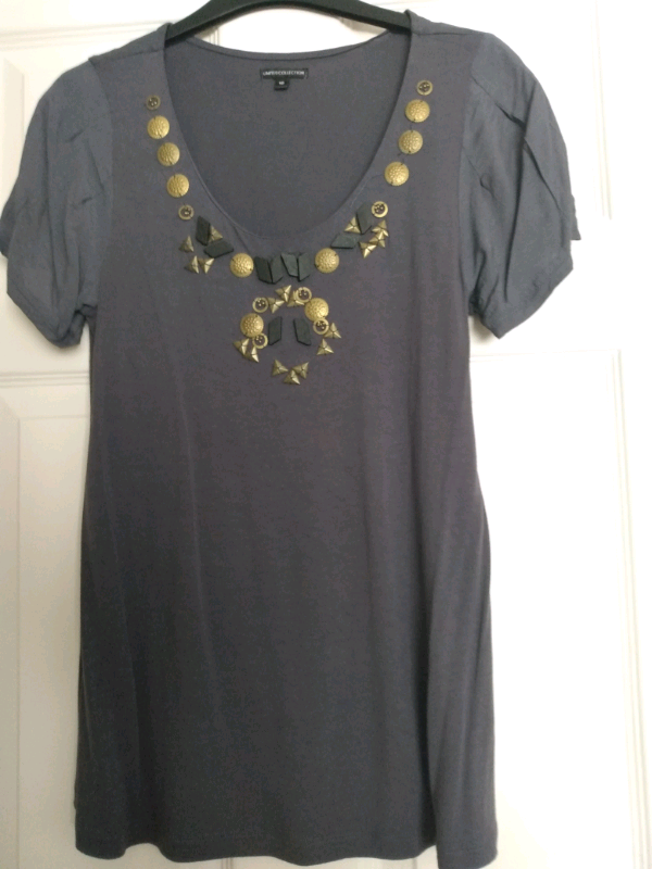 Ladies Limited edition top from M&S. Size 10. Grey and metallic