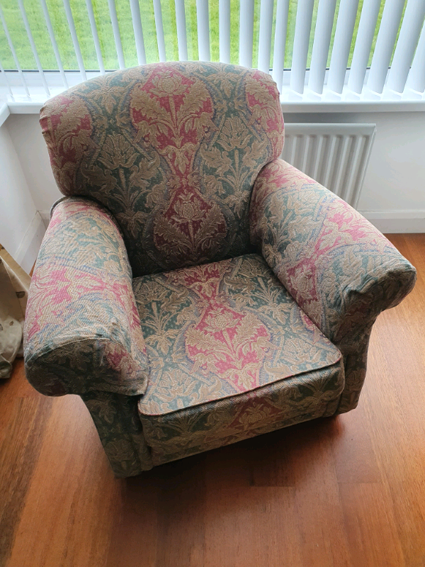 Matching sofa and armchair.