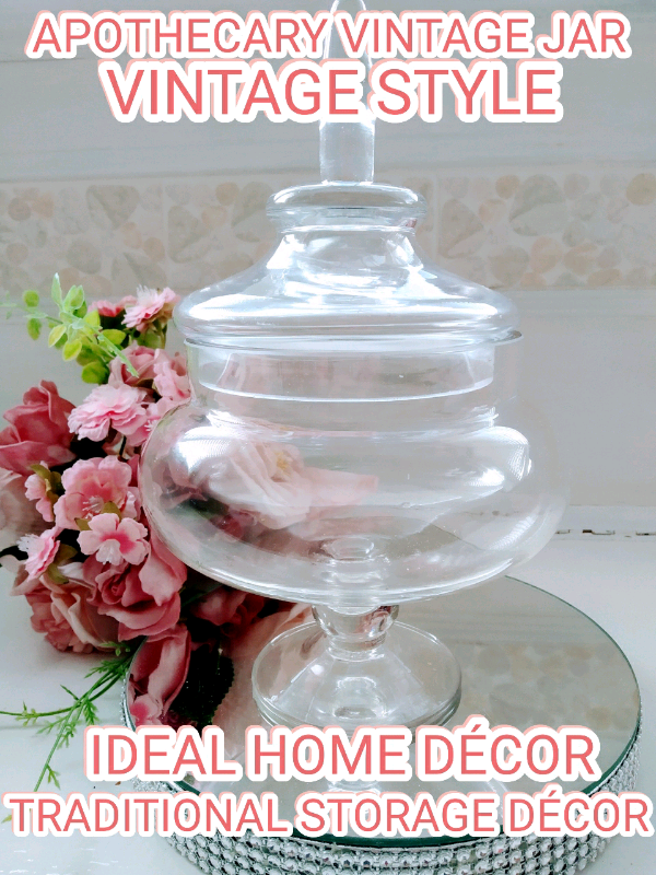 image for Apothecary Storage Kitchen Bathroom Candy Buffet Jar Rare