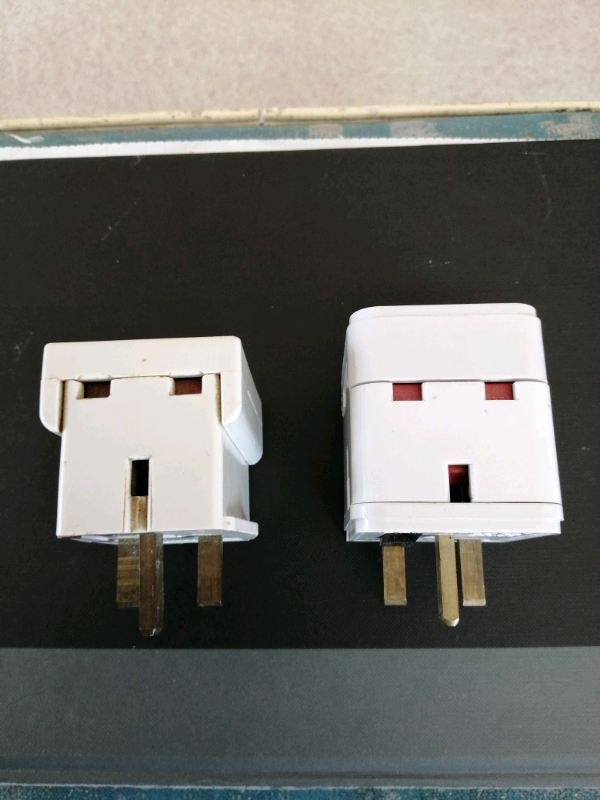 2 x 13amp 3 way plug adapters 