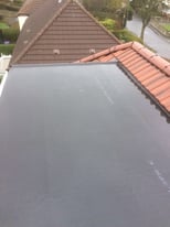 Dormer re-roof rubber and fiberglass roof systems
