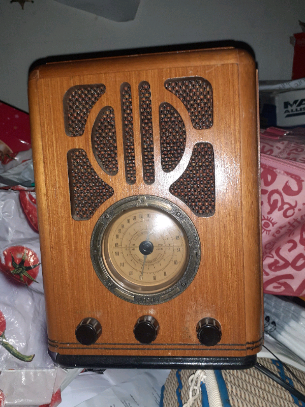 image for Antique Radio and tape player by Steeletone 