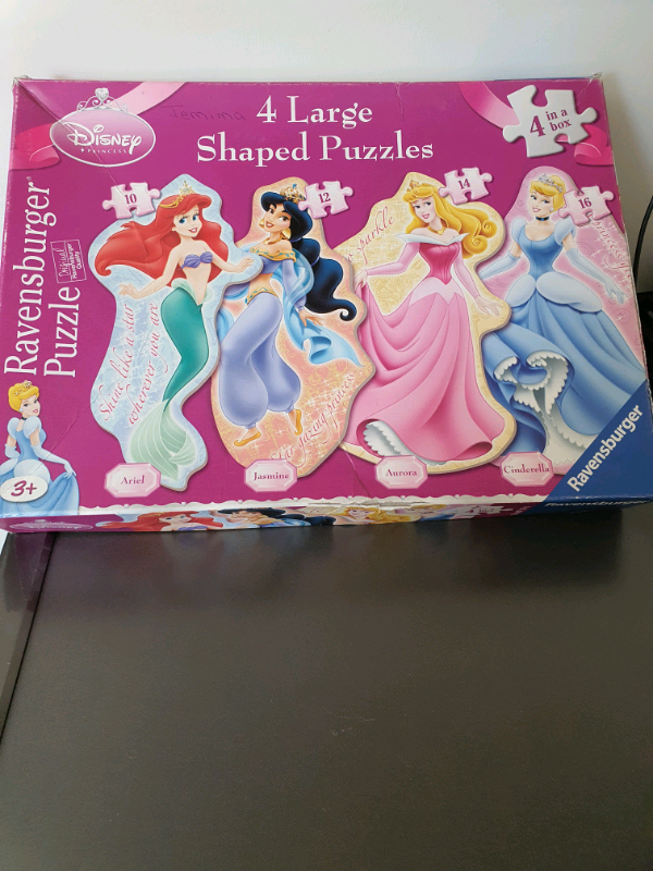 image for Ravensburger 4 large shaped puzzles.  Complete..