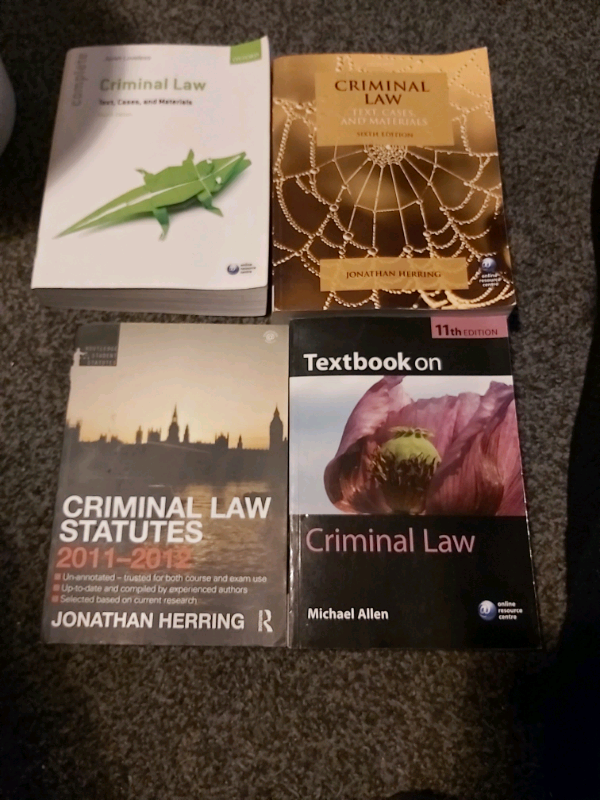 University criminal law books £15 each open to offer on the lot 