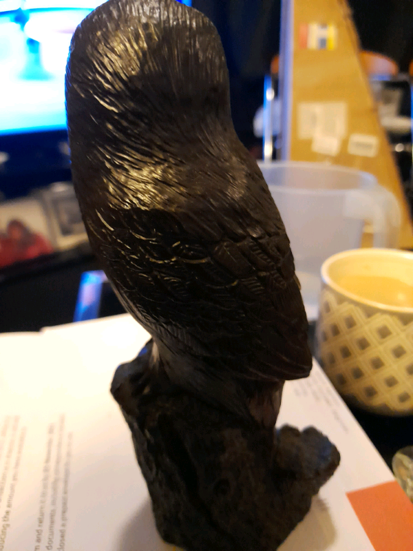 Black wooden Owl 0rnament/ Paper Weight £6 +..P&p