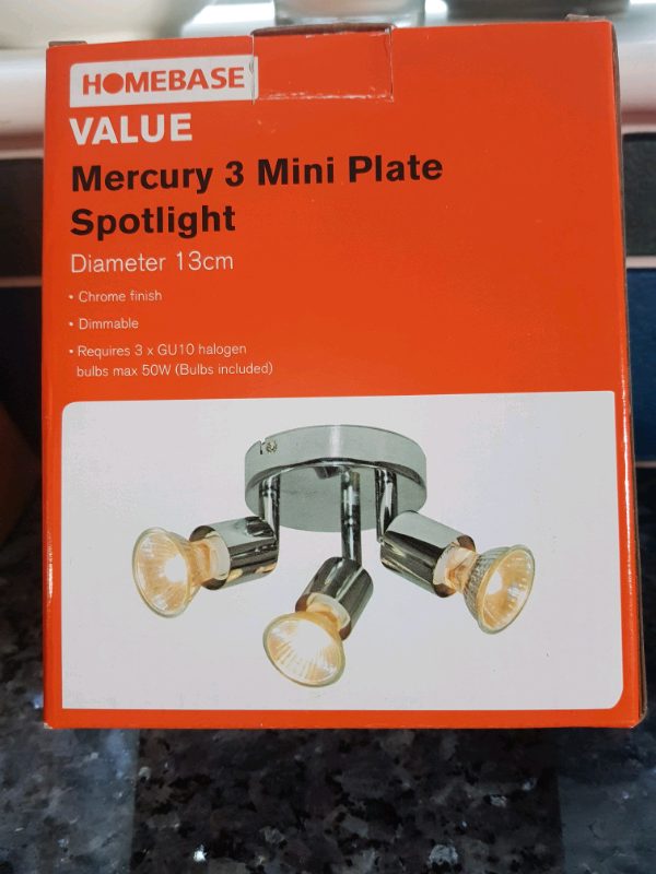image for Mercury 3 mini plate spotlight, new in box..