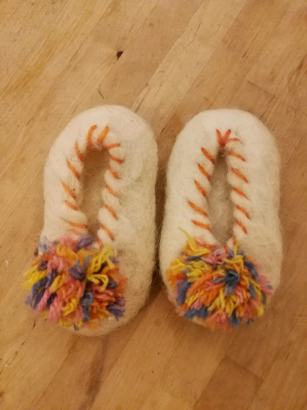 image for Handmade Knitted Wool Warm Boys Girls Booties/Loafers UK 4.5-13cm