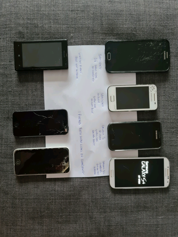 Mobile phones, spares or repair. Samsung, I phones