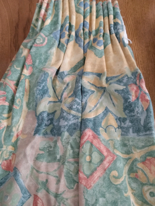 image for Curtains header tape top 66&quot; wide X 54&quot; drop in excellent condition