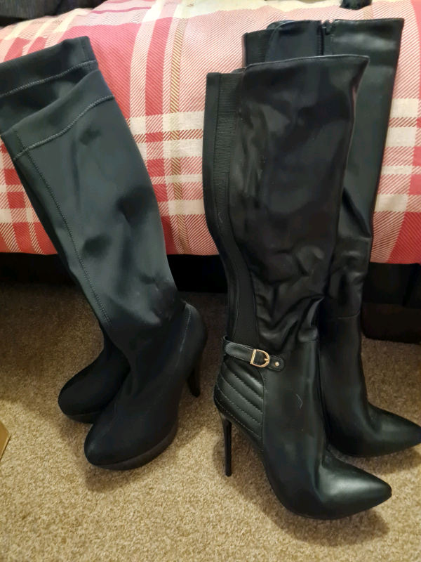 image for 2 PAIRS OF KNEE HIGH BOOTS