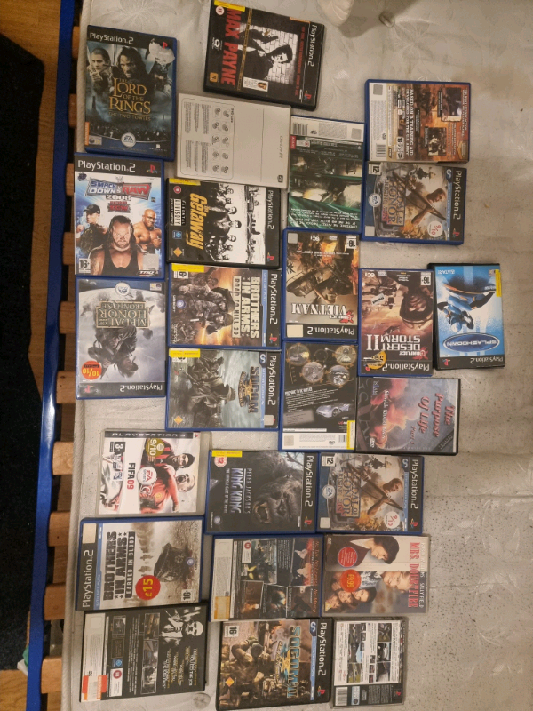 Sony Slim Black Playstation & Games Console Complete set-up Bundle PS2
