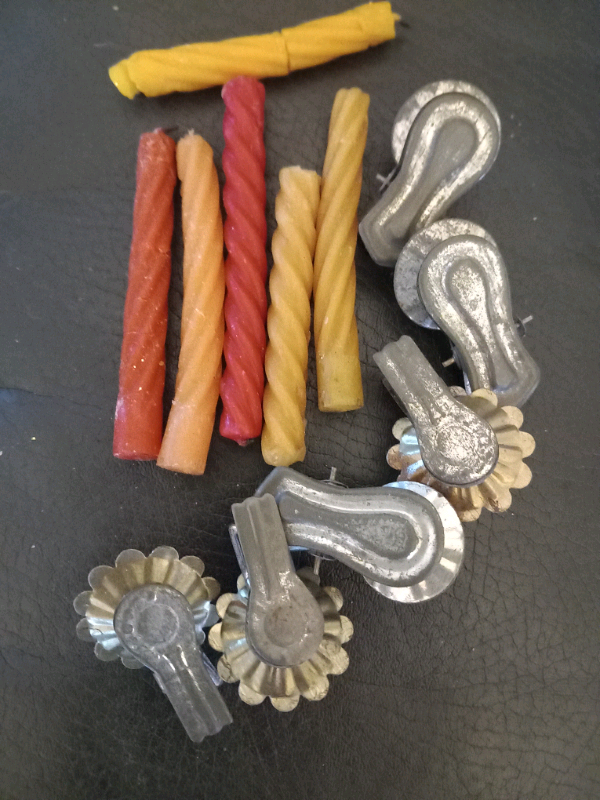 Vintage candle holders christmas