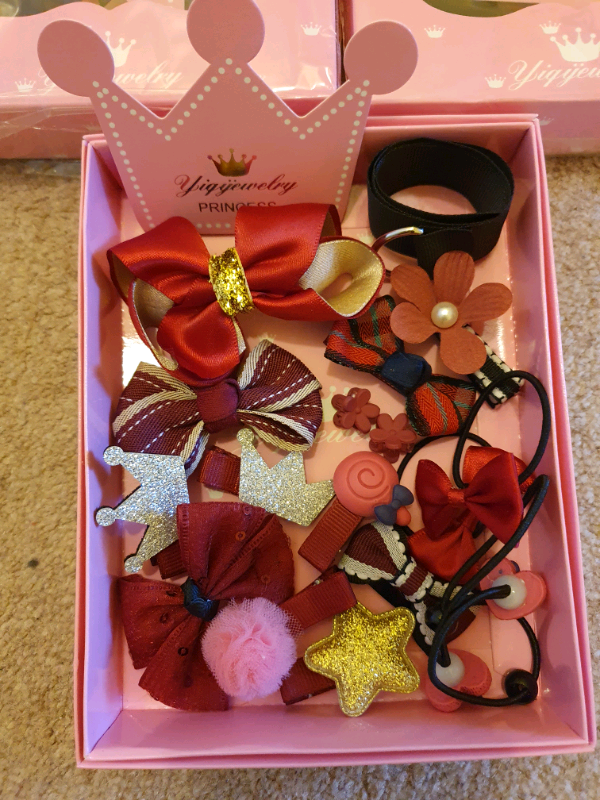 image for New Girls Hair clips Box set Assorted 18 pcs