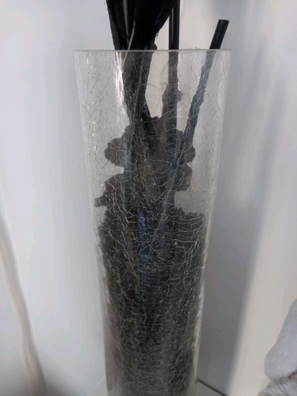 Crackle Glass Vase