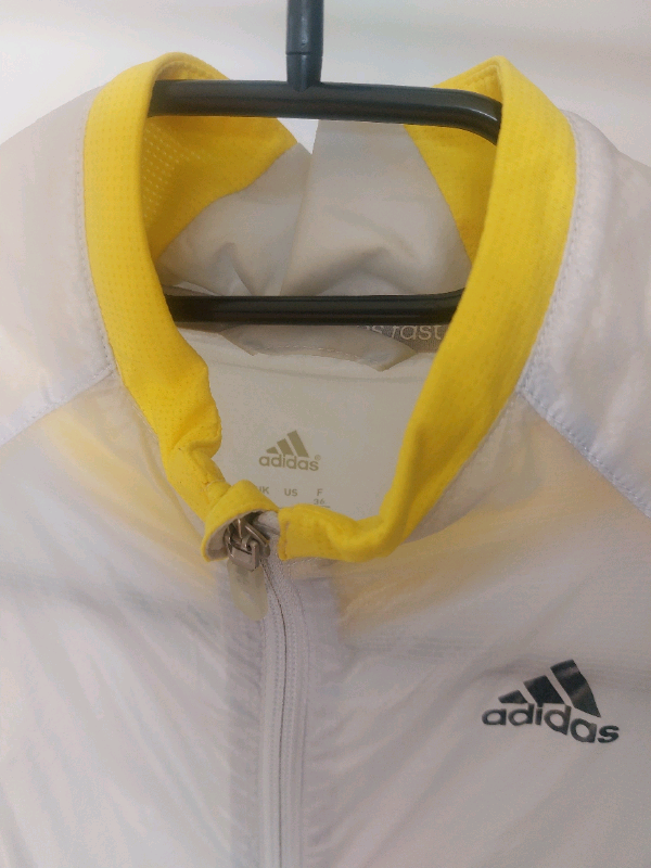 Adidas Adizero Lightweight Packable Windbreaker light blue/grey yellow