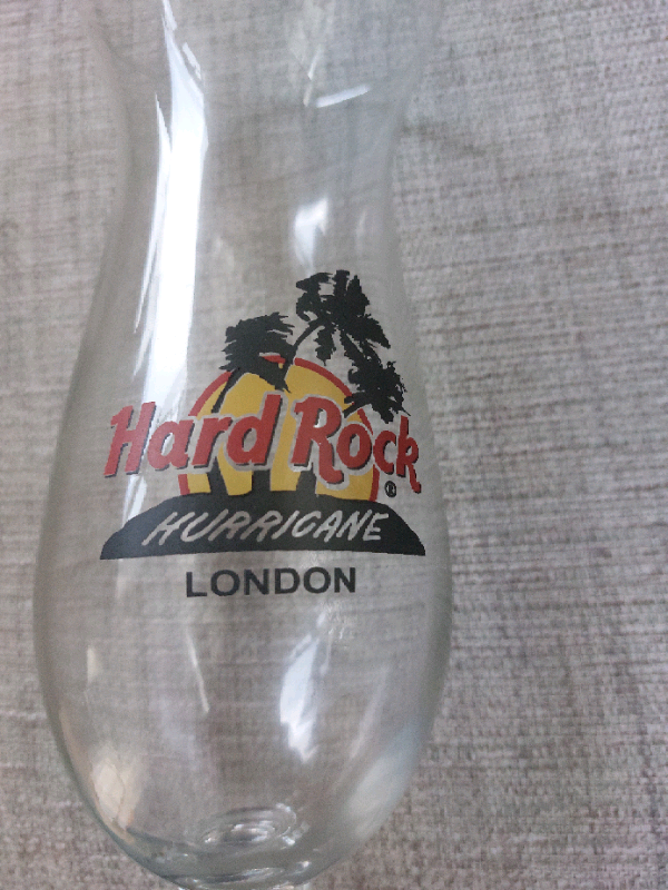 Retro Hard Rock Hurricane London Beer Glass 
