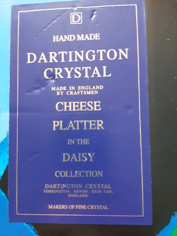 Dartington Crystal Cheese Platter