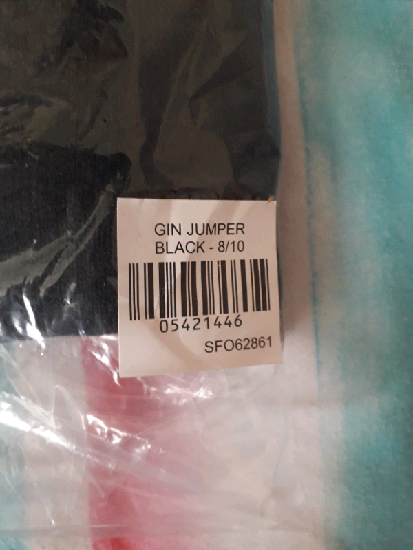 Ladies gin Christmas jumper size 8 to 10 new 