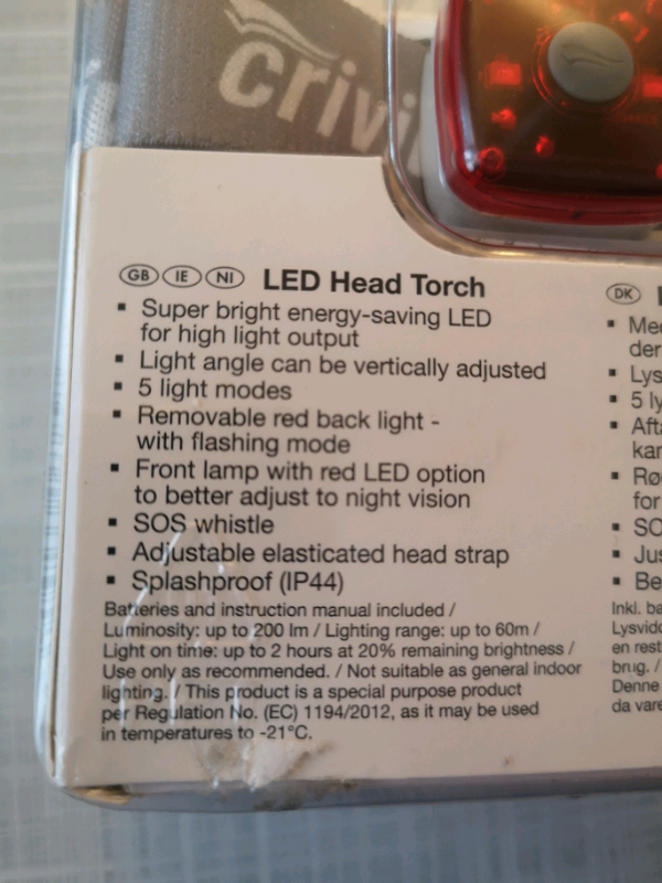 Led head lamp torch 
