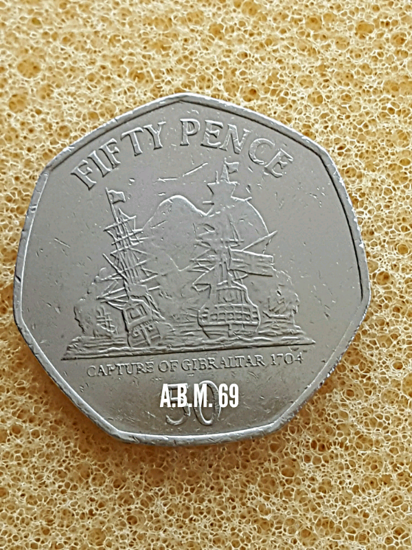 50p coin capture of Gibraltar 2008.