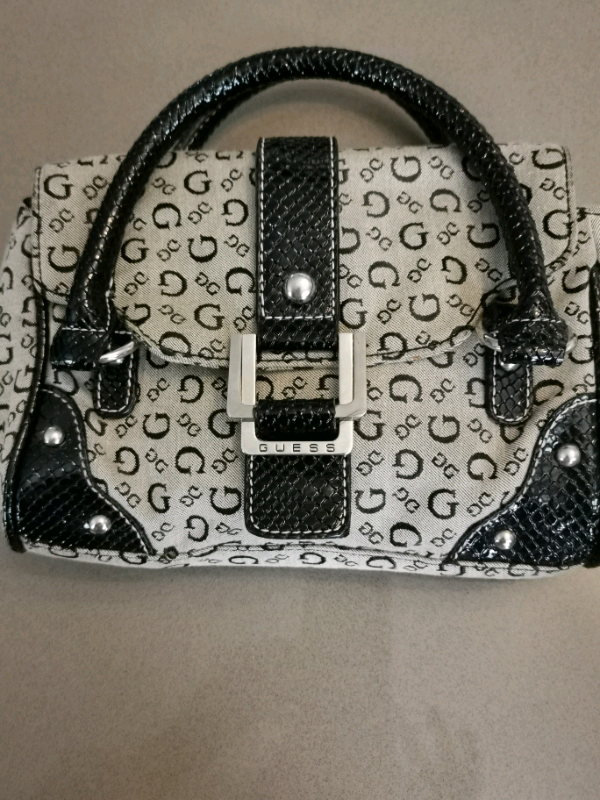 Guess grey and black handbag 