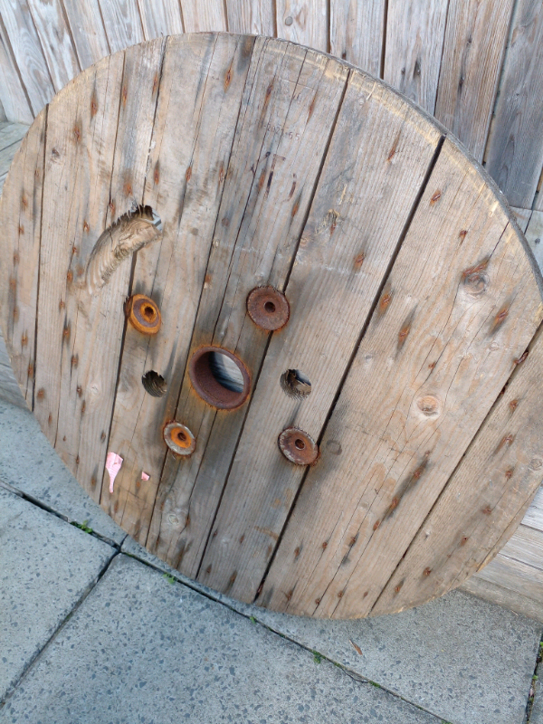 image for Wooden Cable Drum Top . 900 mm Diameter.Table Top Project ?Please see 